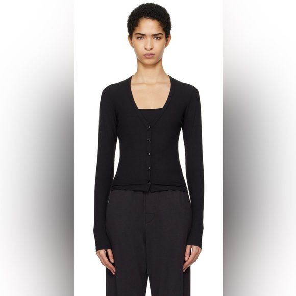 SKIMS Tops - SKIMS - Black Soft Lounge Cardigan
